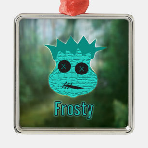 Ornement Carré Argenté Têtes vaudou ~ Marais