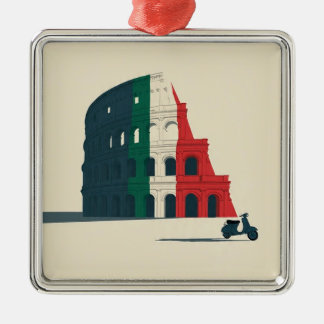 Ornement Carré Argenté The "Roman Christmas" Collector’s Metal Ornament