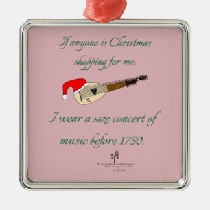 Ornement Carré Argenté TIff Theorbo Christmas Shopping Premium Sq.