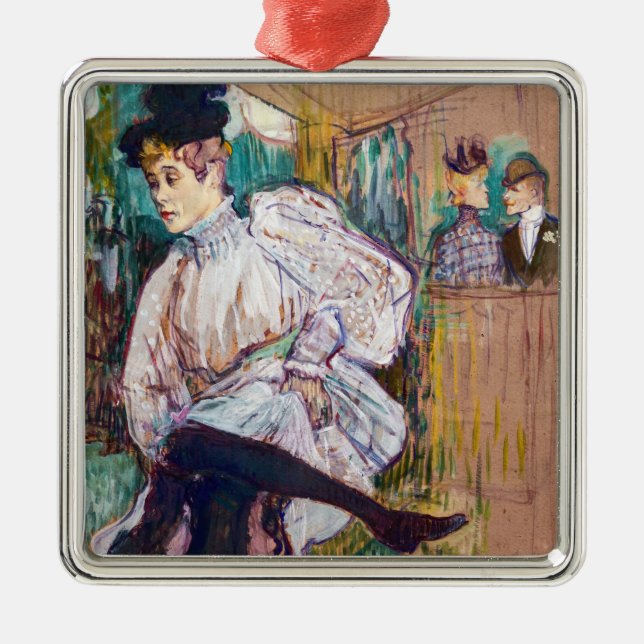 Ornement Carré Argenté Toulouse-Lautrec - Jane Avril Dancing (Devant)