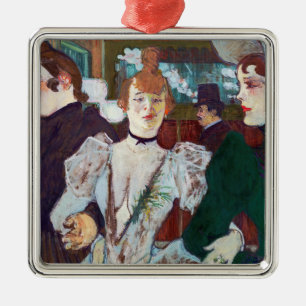Ornement Carré Argenté Toulouse-Lautrec - La Goulue arrivant au Rouge