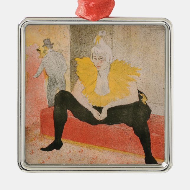 Ornement Carré Argenté Toulouse-Lautrec - Mademoiselle Cha-u-kao Siège (Devant)