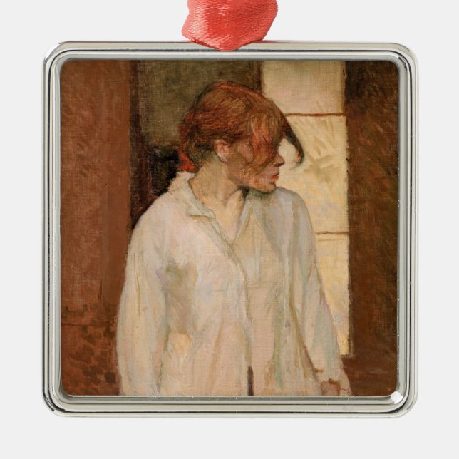 Ornement Carré Argenté Toulouse-Lautrec - Un Montrouge, Rosa La Rouge (Devant)