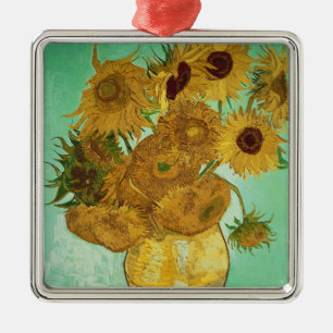 Ornement Carré Argenté Tournesols de Vincent van Gogh , 1888