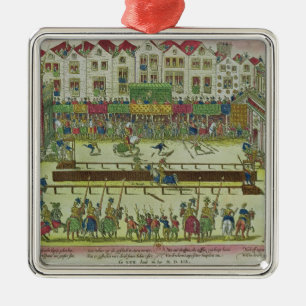 Ornement Carré Argenté Tournoi pendant quel Henri II