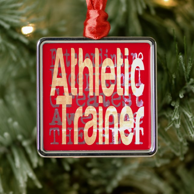 Ornement Carré Argenté Trainer sportif Extraordinaire (Arbre)