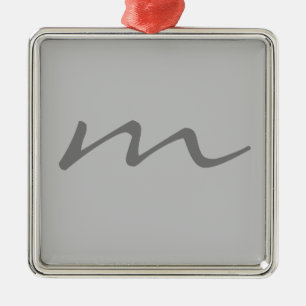 Ornement Carré Argenté Trendy modern monogram professional 