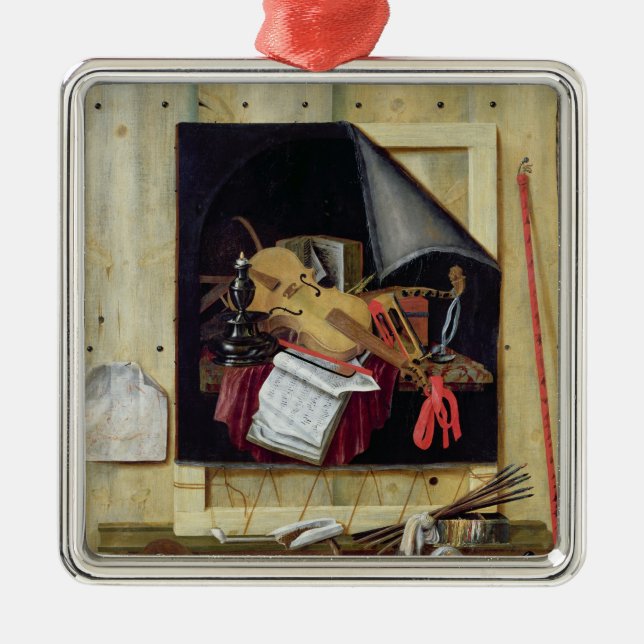 Ornement Carré Argenté Trompe - l la ' d'oeil toujours vie, 1665 (Devant)