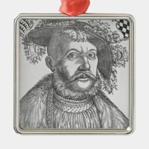 Ornement Carré Argenté Ulrich, duc de Wurttemberg