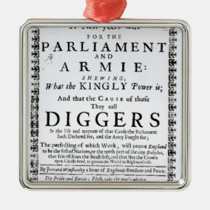 Ornement Carré Argenté Un cadeau de nouvelle année