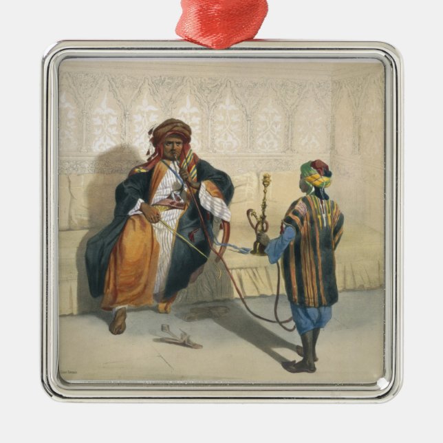 Ornement Carré Argenté Un cheik arabe Smoking, illustration 'du Val (Devant)