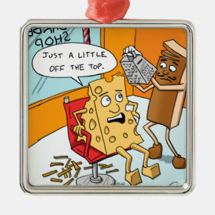 Ornement Carré Argenté "Un peu en haut"