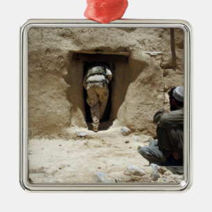 Ornement Carré Argenté Un soldat de la Garde nationale