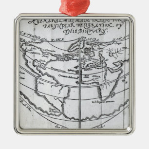 Ornement Carré Argenté Une carte générale