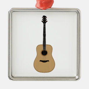 Ornement Carré Argenté Une jolie guitare