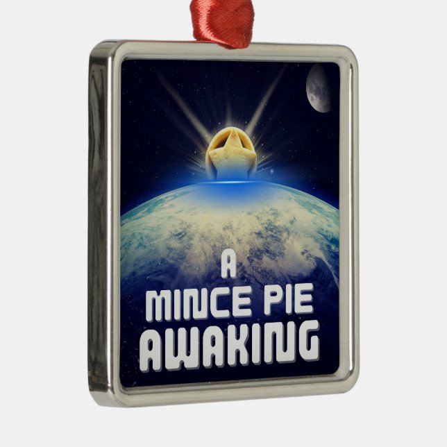 Ornement Carré Argenté Une Mince tarte qui se réveille (Droite)
