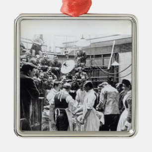 Ornement Carré Argenté Une opération à l'hôpital croisé de Charing