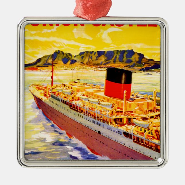 Ornement Carré Argenté Union Castle en Afrique du Sud (Devant)