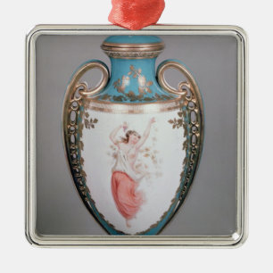 Ornement Carré Argenté Vase à Minton, 1862