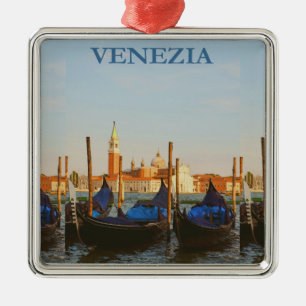 Ornement Carré Argenté Venise Italie