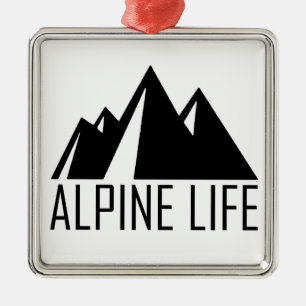 Ornement Carré Argenté Vie alpine