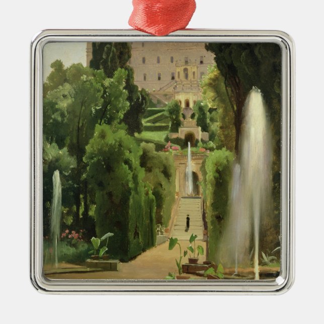 Ornement Carré Argenté Villa D'Este, Tivoli, 1869 (Devant)