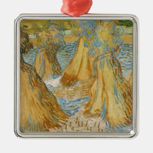 Ornement Carré Argenté Vincent van Gogh - Gerbes de Blé