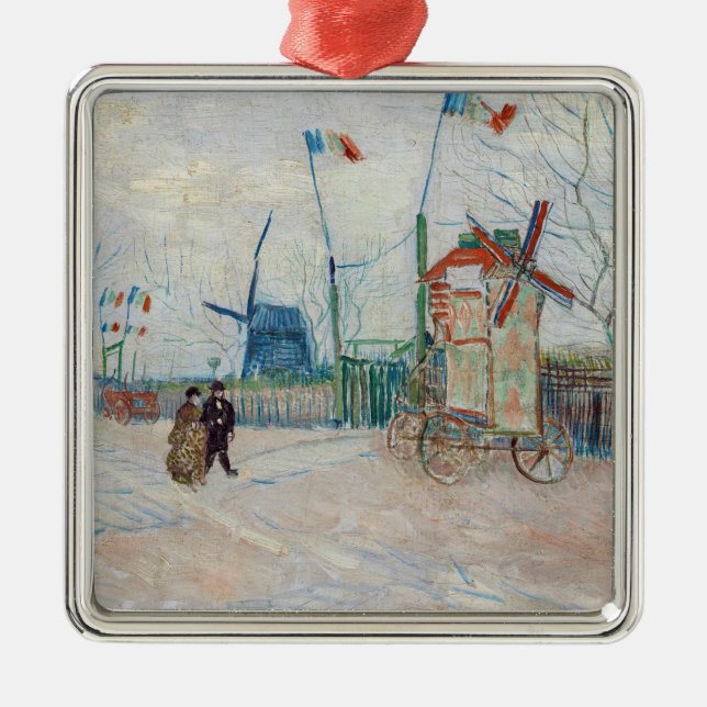 Ornement Carré Argenté Vincent van Gogh - Impasse des Deux Frères (Devant)