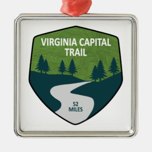 Ornement Carré Argenté Virginia Capital Trail