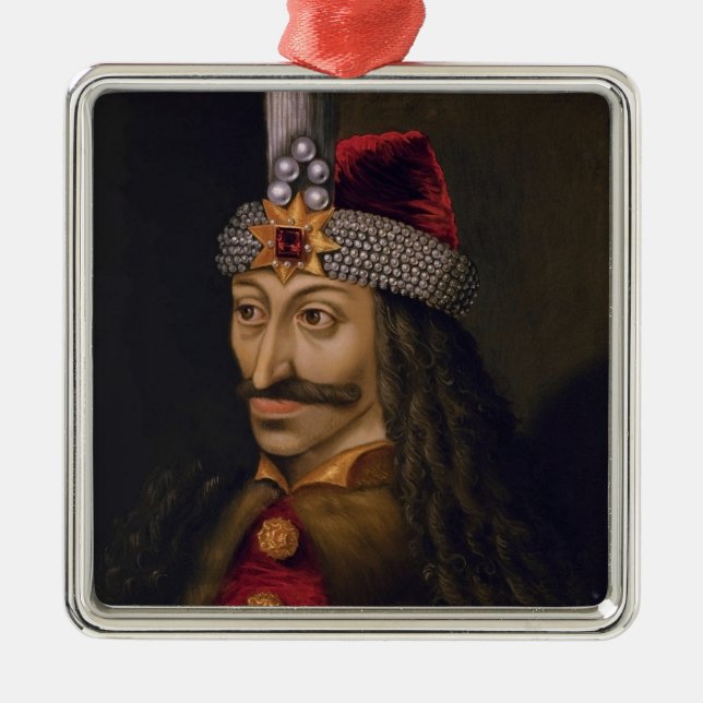 Ornement Carré Argenté Vlad Tepes Dracula Impaler Voivode de Wallache (Devant)