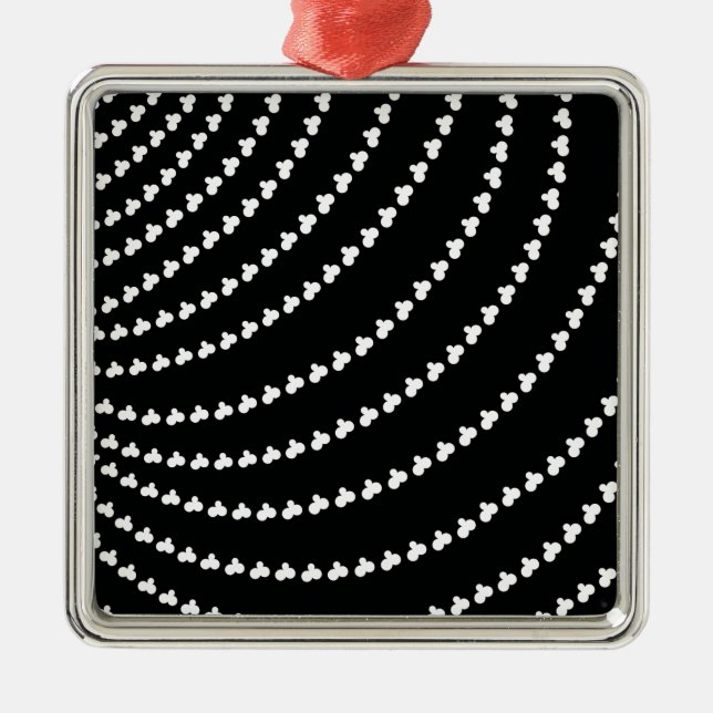 Ornement Carré Argenté Vortex blanc (Devant)