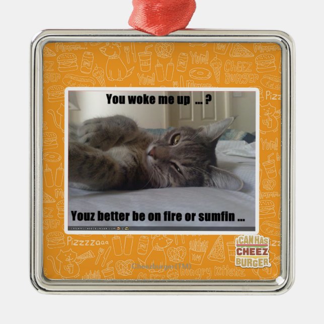 Ornement Carré Argenté Vous m'avez réveillé (Devant)