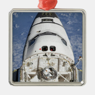 Ornement Carré Argenté Vue de cabine de l'équipage d'effort de navette