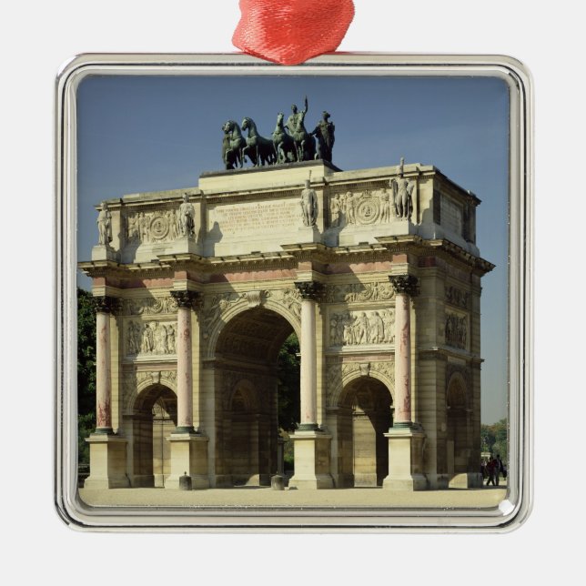 Ornement Carré Argenté Vue de l'Arc de Triomphe du Carrousel (Devant)