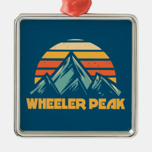 Ornement Carré Argenté Wheeler Peak New Mexico Retro Turquoise