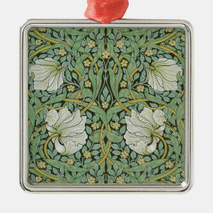 Ornement Carré Argenté William Morris - Pimpernel