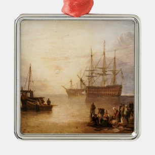 Ornement Carré Argenté William Turner - The Sun Setting Through Vapour