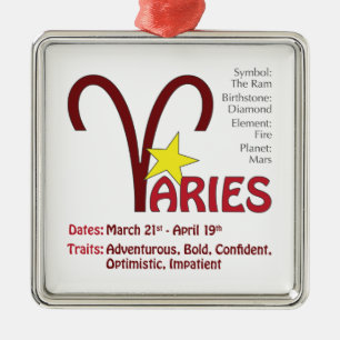Ornement Carré Aries Traits