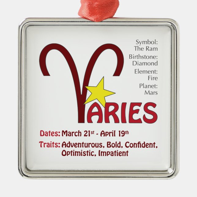 Ornement Carré Aries Traits (Devant)