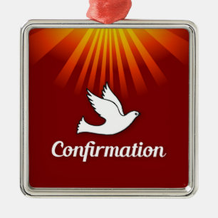 Ornement carré, Confiture, Dove on Red,