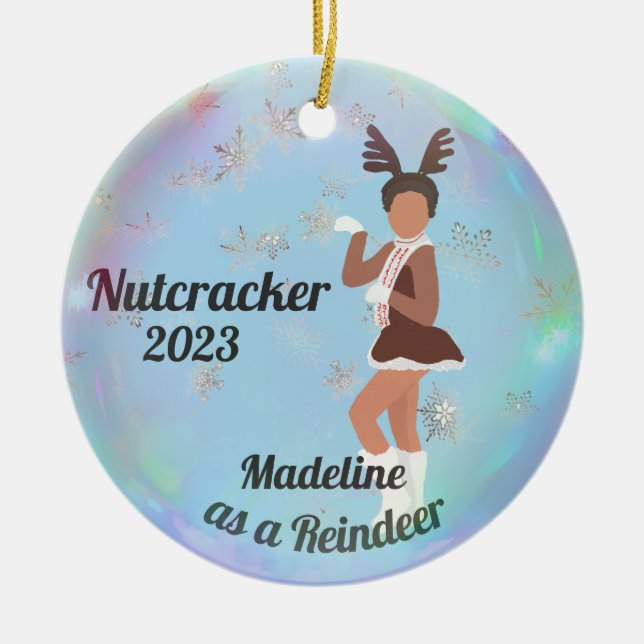 Ornement Casse-Noix Personnalisé - Reindeer (Devant)