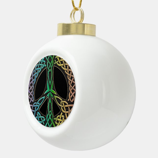 Ornement celtique d'arbre de Noël de signe de paix (Droite)
