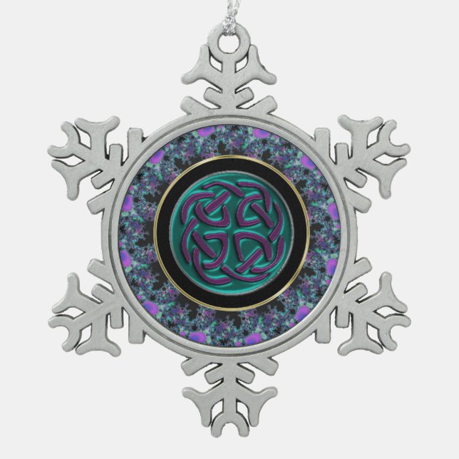 Ornement celtique de Noël de mandala de noeud (Devant)