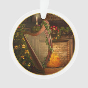 Ornement celtique de Noël d'harpe