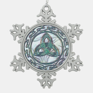Ornement celtique vert en bon état de Noël de