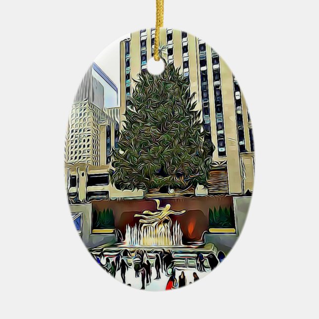 Ornement central d'arbre de Noël de Rockefeller (Devant)