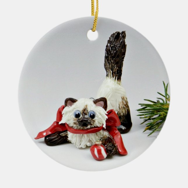 Ornement céramique Himalayan Cat Sealpoint (Devant)
