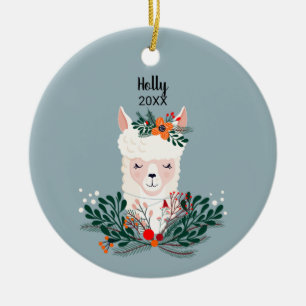 Ornement céramique Llama personnalisé