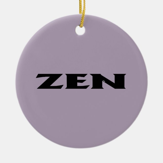 Ornement céramique ronde noire zen (Devant)