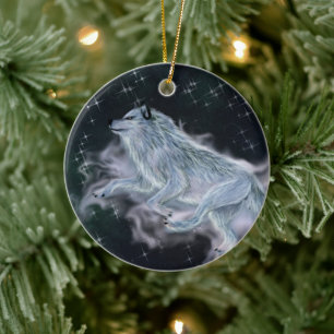 Ornement céramique - Spirit Wolf